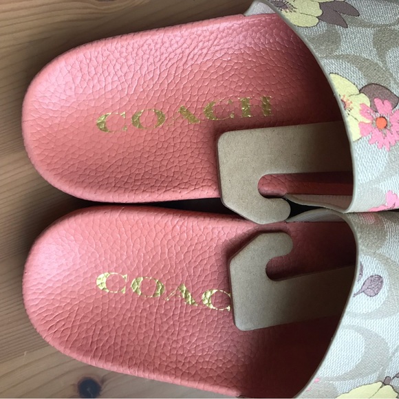 🌸 Coach Uli Sport Slide In Signature Canvas With Floral Print - Picture 7 of 10